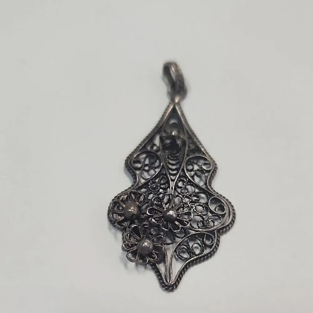Antique Art NOVEAU Pendant Tested As Silver